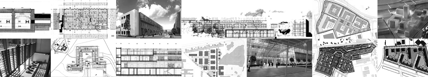 Diverse Architektur-Zeichnungen und Pläne